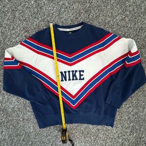 Nike Retro Sports Fleece Navy Blue Sports Sweatshirt Vintage Medium